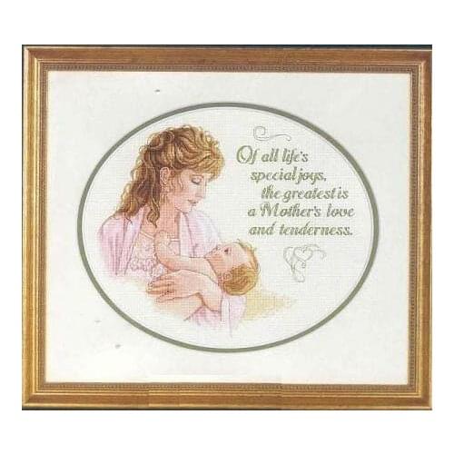 Gold Collection Counted Cross Stitch Kit Mothers Love and Tenderness Lasting Love Forever Mother and Baby Infant dim 13723