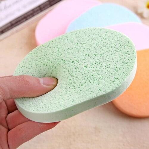 100pcs 15mm Thick Cleaning Pearl Wood Pulp Herb Cosmetic Puff Face Makeup Sponge Cleanse Washing Facial Care Exfoliator Tool