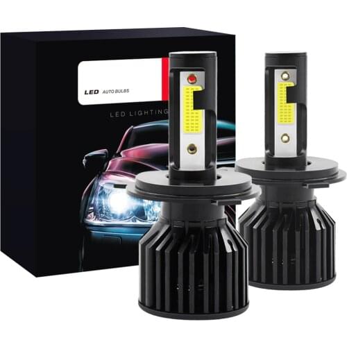 360°LED Bulb H4 High-brightness Car Led Headlights H4 6000K 40W H4 V10 2 Sides 2pcs 8000LM Spotlight