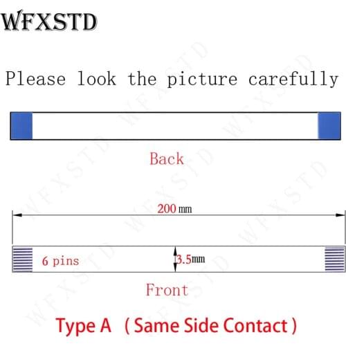 20cm 3.5mm 6pins Type A New Flex cable AWM 20706 or Other 105c 60v 2896 vw-1 Same Side contact