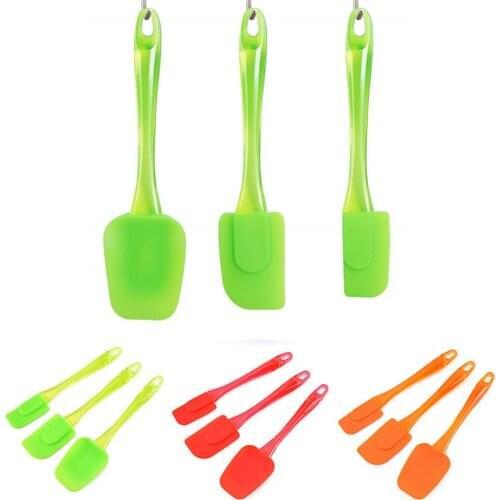3PCS Kitchen Baking Spatula Silicone Cream Scraper Dough Batter Mixer Cake Spatula DIY Pastry Baking Tool Kitchen Accessories