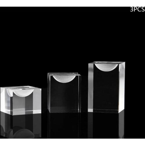 Acrylic Square Jewelry Holder Necklace Rings Display Stand Pad Photography Prop