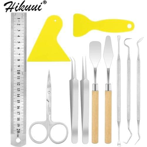 Basic Tools Set Ruler Scissors Tweezers Hook Scraper Spatula for Cricut Maker DIY Dried Flower Craft Vinyl Weeding Tools Set