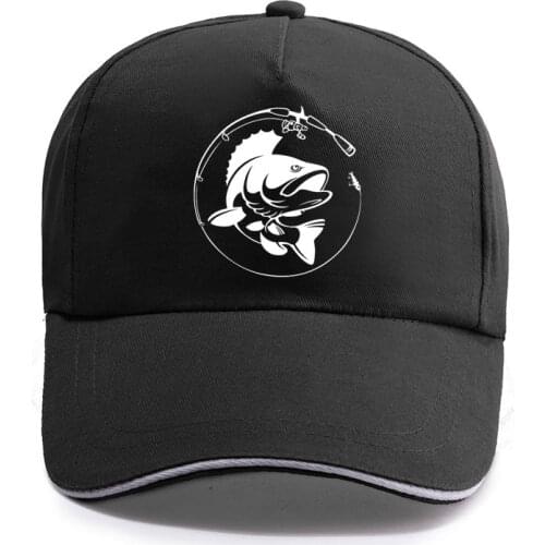 New Summer Fish Fishing Rod Hobby Fisherman Baseball Cap Unisex Women Men Cotton Hat Snapback Hats Trucker Caps