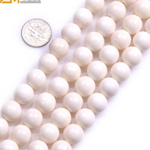 Natural Round Tiny Small Spacer Seed White Coral Beads For Jewelry Making Necklace 4mm 12mm 15 inch DIY Jewellery