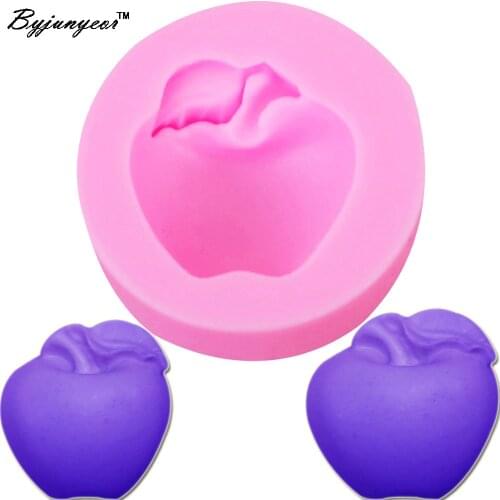 Byjunyeor F1047 New Apple Epoxy UV Resin Silicone Cake Mold for Candy Jelly Sugar Fondant Chocolate Gum Pasted Tool