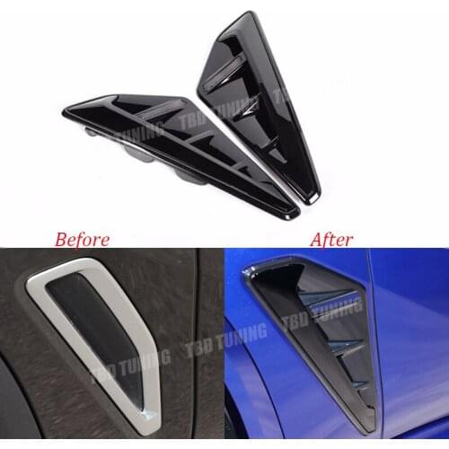 Gloosy Black Side Fender Air Wing Vent Trim For BMW X5 G05 2018 2019 2020 2021 Upgrade X5M Car Decoration Accessories