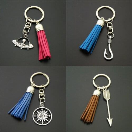 DIY Bag Accessories Jewelry Colorful Tassel KeyChain Women Cute Tassel Alloy Hanging Pendant Car Tassels KeyRing Ornaments Gift