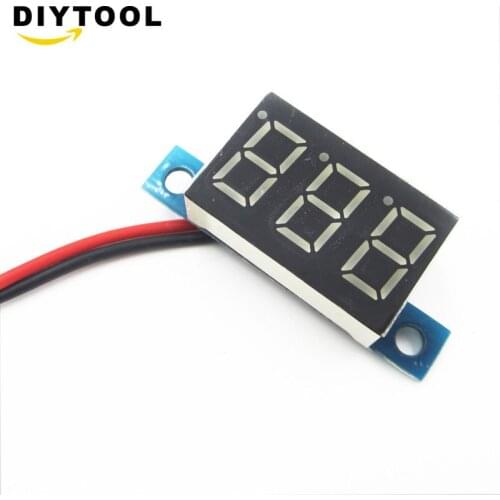 0.36 inch DC 3.3V-30V Two Line Volt Meter yellow LED Digital Display Voltmeter Gauge Voltage Panel Meter 2 wires
