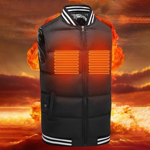 Electric USB Heated Vest Winter Warm Vest Men Women Heating Coat Jacket for Motorcycle Travelling Skiing Hiking Camping