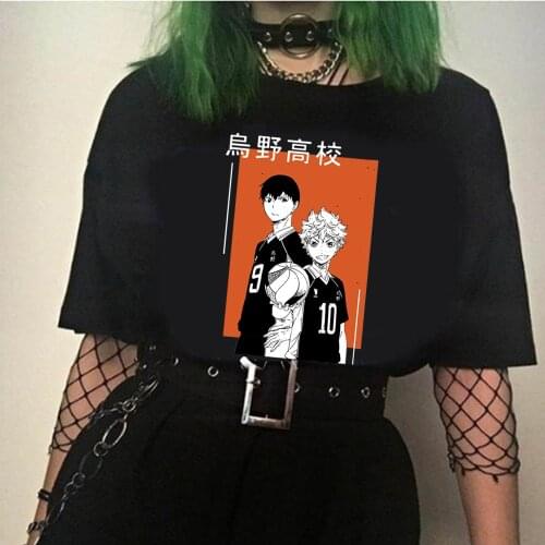 Haikyu Fashion Japanese Anime T Shirt Men Funny Manga T-shirt Casual Cool Streetwear Tshirt Couple Hip Hop Top Tee Male