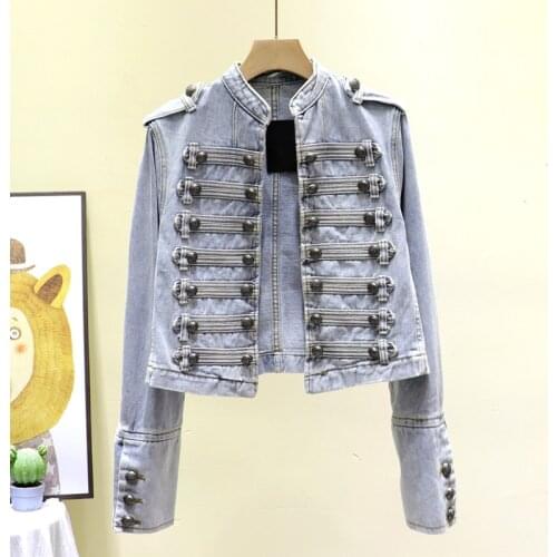 Spring Streetwear Short Denim Jacket Women Autumn Cardigan O Neck Outerwear Casual Black Blue Jeans Jacket Coat Chaqueta Mujer