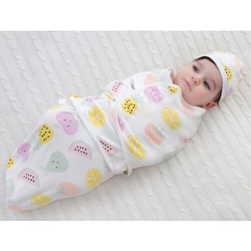 Baby Swaddle Cartoon Organic Cotton Infant Parisarc Newborn Thin Wrap Envelope Swaddling With Hat Blankets Bedding