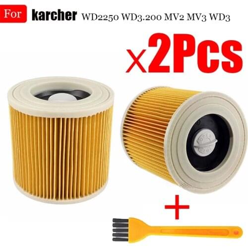 Air Dust Filters For Karcher Vacuum Cleaners Parts Cartridge HEPA Filter WD2250 WD3.200 MV2 MV3 WD3 Karcher Filter Accessories