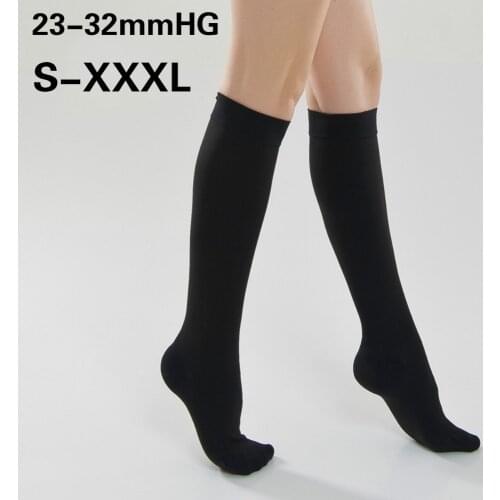 S M L XL XXL XXXL Men And Women Anti Vein Varicose 23-32mmHG Medical Function Elastic Pressure Socks Medium Tube Stretch