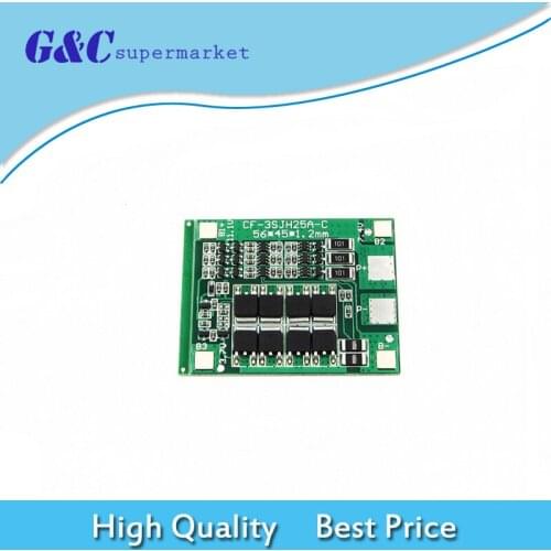New 3S 11.1V 12.6V 25A Li-ion Lithium Battery Packs PCB Protection Board Balance Electricity Generation diy electronics