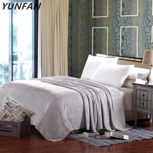 Home textile blanket summer solid color super warm soft twin full queen king size blankets throw on sofa bed travel bedspreads