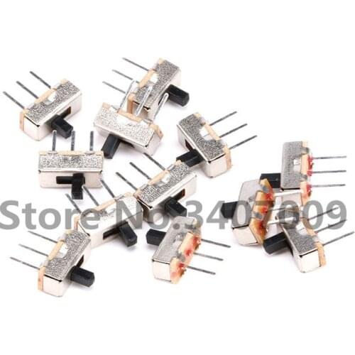 50PCS SS12D00 SS-12D00 2MM 4MM 6MM 1P2T toggle switch Interruptor on-off mini 1 Way 2 Band Slide Switch PCB Mount
