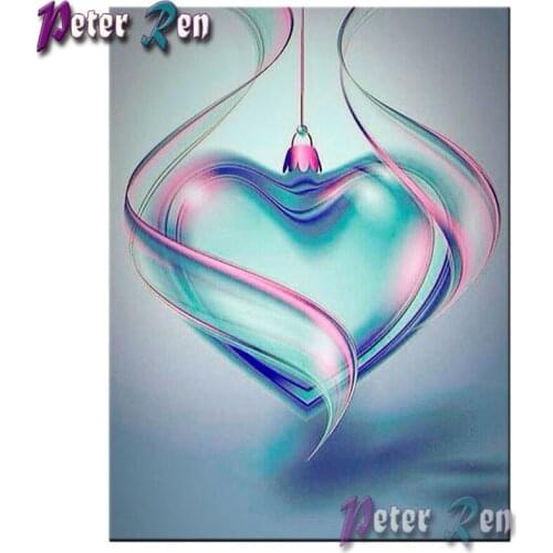 Landscape Colored love pendants Diamond Painting full Square\Round Rhinestone Embroidery Mosaic pictures Handmade Wedding gift