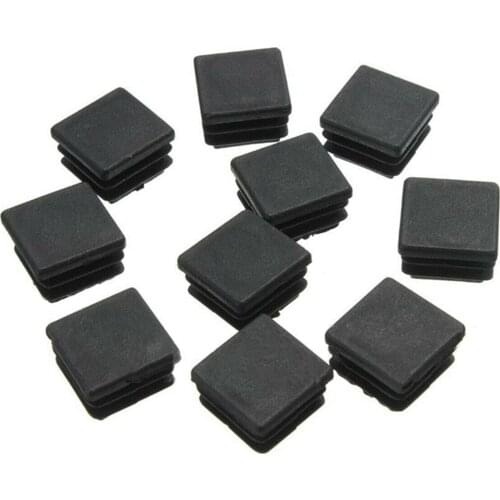25/30/40/50mm Plastic Black Blanking End Cap Square Tube Inserts Pipe Box