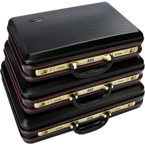 Portable password box book ABS business briefcase file case tool instrument bag boarding suitcase Aluminu frame Computer package