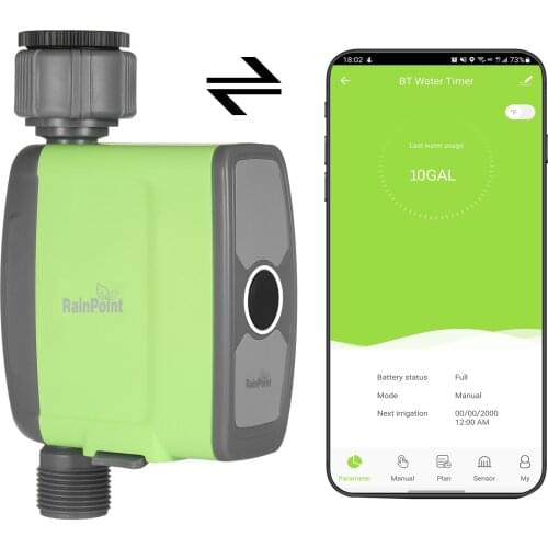 Programmable BT Water Timer Hose Faucet Timer Water Flow Meter Automatic Watering Sprinkler System Irrigation Controller