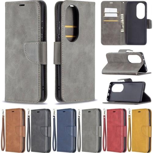 Luxury Etui Leather P40 Lite E Phone Case For Huawei P50 P30 P20 Pro Full Protective Cover Wallet Card Solt Kickstand Fundas