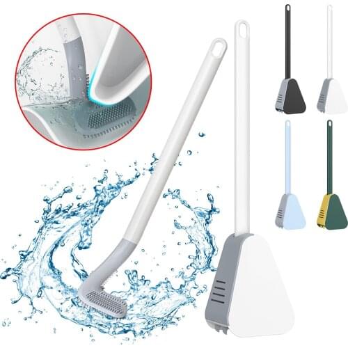 Toilet Brush with Caddy-Clean Toilet Corner Golf Design Wall Mounted Flexible Scrubbing Toilet Brush with Long Handle