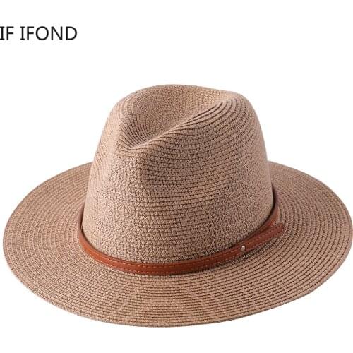 Spring, Summer British Style Women Panama Wide Brim Straw Sun Hat Casual Travel Beach UV Protection Cap Bonnet