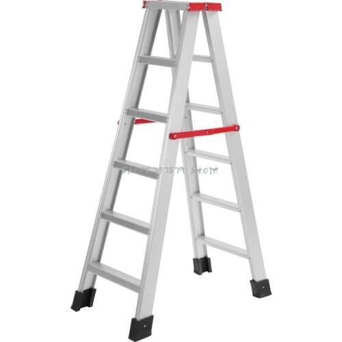Aluminum Alloy Miter Ladder Folding Household Thickened Ladder Multifunctional Indoor And Outdoor Mobile Four Five Six Step Engi