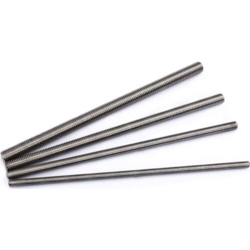 Rod Bar Studs Fine Threaded Screws A2 Stainless Bolts M10*1*250mm Custom Rod Bar 1Pcs