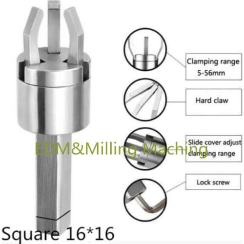 CNC Lathe Bar Puller Automatic Lathe Feeder Pulling Claw Square Handle 16*16mm For Lathe Part Mill
