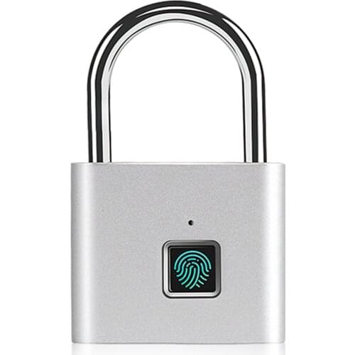 Smart Fingerprint Padlock Mini Zinc Alloy Door Lock 0.5sec Quick Unlock USB Charging Keyless Security Luggage Lock Dropshipping