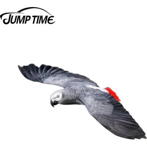 Jump Time 13cm x 7.7cm African Grey Magnet Car Window Sticker 3D Sticker JDM Vinyl Car Wrap Bumper Trunk Truck Graphics