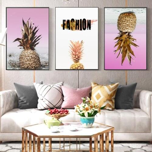YUMEART Colorful Pineapple Famous Artwork Canvas Painting Wall Art for Living Room Home Decorative Pictures Posters and Prints