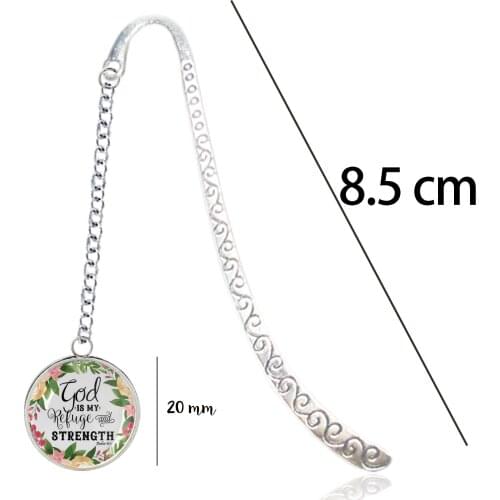 PSALM 46:1 Bible Quote Bookmark God Is My Refuge and Strength Scripture Pendant Inspired for Notebook Book Prayer Christian Gift