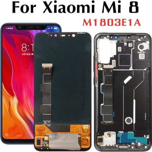6.21" AMOLED For Xiaomi Mi 8 LCD Display Digitizer Assembly M1803E1A Touch panel Screen Replacement For Xiaomi Mi8 LCD Mi 8 LCD