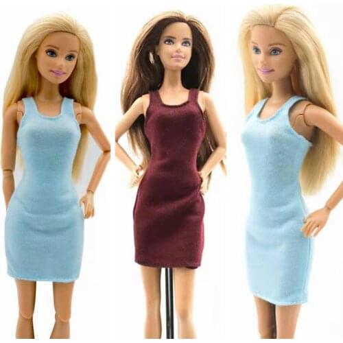 1/6 BJD Clothes Fashion Sleeveless Tank Dress Outfits For Barbie Doll Clothes Gown 11.5" Dolls Accessories Kids & Baby Toys Gift