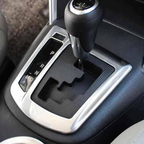 1Pc Chrome Car Interior AT Model Gearshift Gear Shift Knob Boot Panel Cover Trim Frame Decoration For Mazda CX5 2012-2014