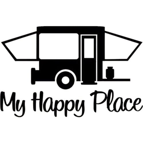 16*10.2cm Pop Up Camper Travel Trailer Hiker Decal Sticker Tent Hiking Car Accessories Motorcycle Helmet Car Styling