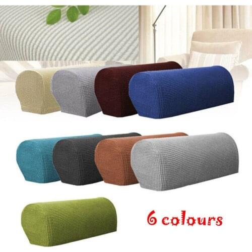 2x Armrest Stretchy Piece Set Chair or Solid Color Arm Protectors Stretch toFit 6 Color Optional