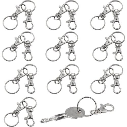 20 small removable screw caps for key rings - carabiner key chain - cosmetics & jewelery