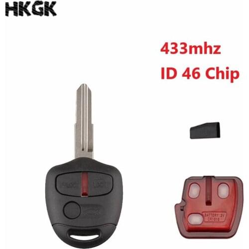 3 Button Remote Key Fob For Mitsubishi 433Mhz Transponder Chip ID46 For Mitsubishi L200 Shogun Pajero Triton Key Fob MIT11