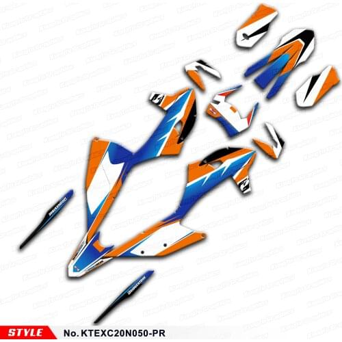 Aftermarket Racing Stickers for EXC EXC-F XC-W XCF-W 150 300 500 SX SXF XC-F 125 250 350 450 19 to 21, Style No.KTEXC20N050-PR