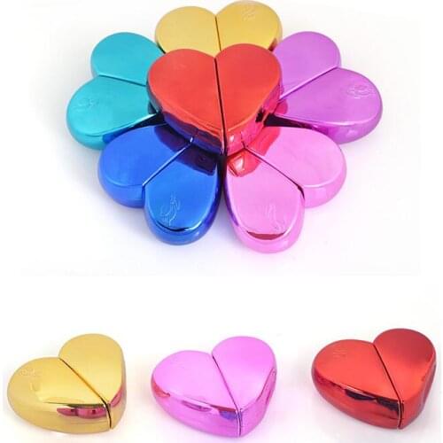 Atomizer Aluminum 10ml Mini Perfume Spray Heart-shaped round head anodized aluminum perfume bottle
