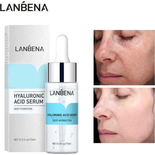 LANBENA Hyaluronic Acid Serum Deep Hydrating Face Essence Anti-Aging Firming Skin Remove Wrinkles Whitening Nourishing 15ml