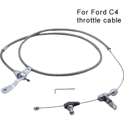 Car Vehicle Stainless Steel Braided Transmission Kickdown Cable for Ford C4
