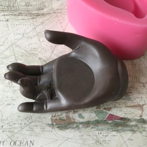 Buddha Hand Clay Craft Resin Tray Molds DIY Concrete Flower Pot Holder Silicone Ring Storage Mould