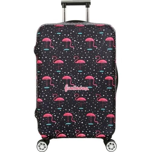 TRIPNUO Travel Luggage Cover Elastic Trolley Flamingos Suitcase Cover Apply 18-32inch Womens Mens Protect Case Accessories