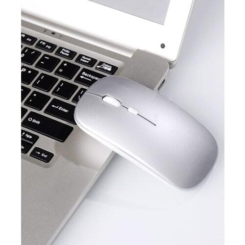 For Computer PC Dual Mode 2.4Ghz Wireless + bluetooth 2 In 1 Cordless Mouse 1600 DPI Ultra-thin Ergonomic Portable Optical Mice